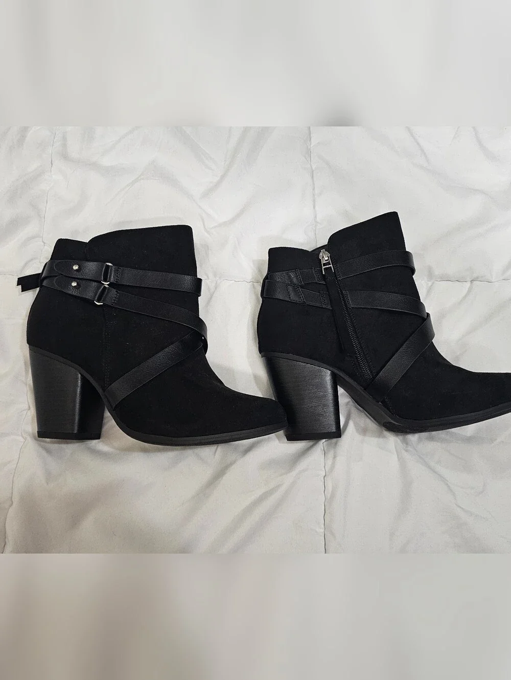 Torrid Black Heeled Boots With Buckles
